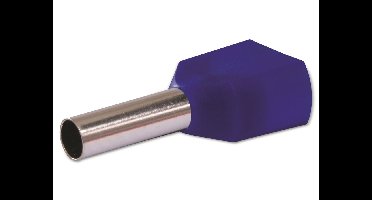 QUADRIOS Tweeaderige adereindhuls, 22C437, 2,5 mm², Blauw, Deels geïsoleerd, 100 st.