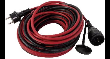 REV 0017050614 Stroom Verlengkabel 16 A Rood, Zwart 5.00 m H05RR-F 3F 3G 1,5 mm²