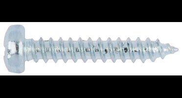 Wurth - Zelftappende lenskopschroef, vorm C met verzonken kop H DIN 7981, staal, verzinkt, blauw gepassiveerd (A2K), vorm C, met punt - x 100 st - Interne aandrijving H2