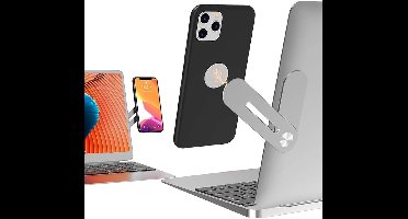 Magnetische Telefoonhouder - Voor Laptop, Computer Tablet of Auto Schermen – LCD Monitor – Laptop Accessoires – Computer Accessoires - Magneet Houder - Universeel – Magnetisch – Beeldscherm clip voor telefoon