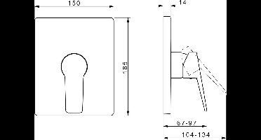 Hansa Twist - Inbouwkraan, chroom 89859083