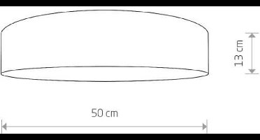 Lyora Grijze plafondlamp Turda Ø 50cm - 8953
