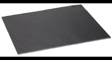 Cosy & Trendy Leisteen serveerplank - 4x stuks - antraciet - voedsel serveren - 30x20 cm