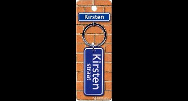 Paper Dreams Sleutelhanger Straatnaam Kirsten 9 Cm Staal Blauw