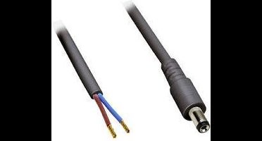 TRU COMPONENTS Laagspannings-aansluitkabel Laagspanningsstekker - Open kabeleinde 5.50 mm 2.50 mm 0.50 m 1 stuk(s)
