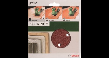 Bosch 5-delige schuurbladset voor excenterschuurmachines 150 mm geperforeerd - korrel 60