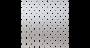 Raamfolie statisch-anti inkijk-Rainy grijs 46cm x 1.5 meter