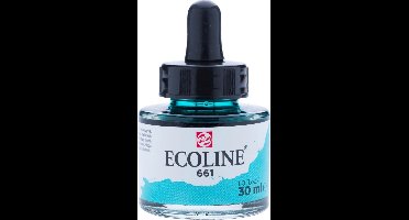 Ecoline Vloeibare Waterverf Flacon 30 ml Turkooisgroen 661