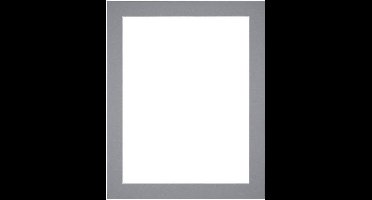 Passe-Partout Fotomaat 9x13 cm - Lijstmaat 20x25 cm - Grijs - Museumkarton - Fotolijst niet inbegrepen