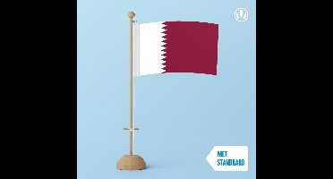 Tafelvlag Qatar 10x15cm | met standaard