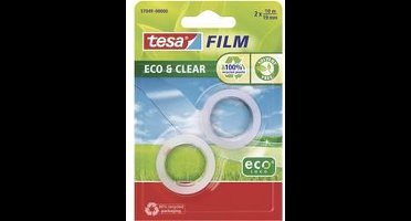 tesa 57049-00000-13 tesafilm Eco & Clear Transparant (l x b) 10 m x 19 mm 2 stuk(s)