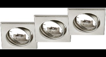 TRIO JURA - Inbouwspot - Nikkel mat - excl. 3x GU10 3 W - Zwenkbaar - Plafondbevestiging
