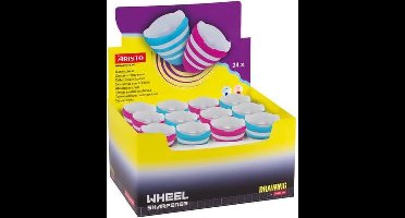 Puntenslijper Aristo Wheel 24 stuks trendkleuren display