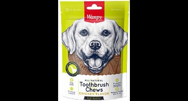Wanpy - Tandenborstel kauwsnacks kipsmaak - hondensnack - 3x 100 gram