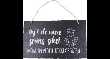 Paper Dreams Spreukbord Fries Dy't De Wiere 25 Cm Leisteen Zwart