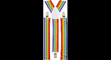 Regenboog bretels rechte streep