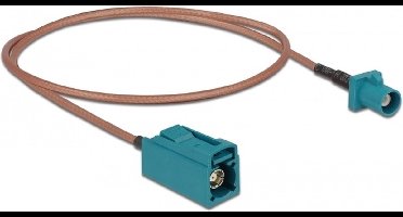 Fakra Z (m) compact - Fakra Z (v) antenne verlengkabel - RG316 - 50 Ohm / transparant - 0,50 meter