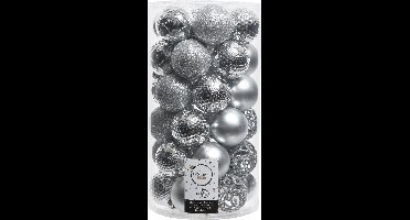 Kerstballen Decoris 37 Onderdelen Zilverkleurig Zilver Ø 6 cm