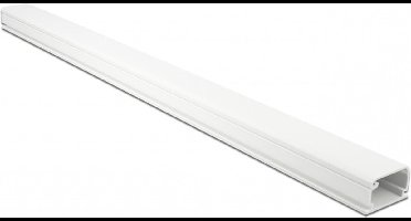 Kunststof kabelgoot met cover en zelfklevende plakstrip - 100 x 3,5 cm / wit