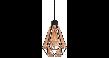 EGLO Adwickle Hanglamp - E27 - 17 cm - Zwart/Bruin