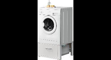 Wasmachine sokkel verhoger met lade 63x54x31 tot 150 kg wit