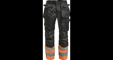 Jobman 2513 Hi-Vis Trousers HP 65251320 - Zwart/Oranje - C52