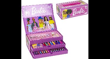 Barbie Tekenen en Knutselen Set voor Meisjes - 44-delige tekendoos