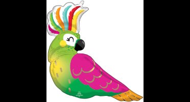 RIETHMULLER - Tropische folieballon Papegaai 78 x 71 cm