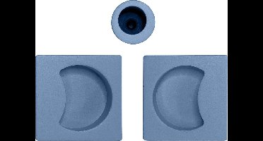 Schuifdeurgreep Mood - Colombo Design - Ocean Blue - vierkant - set