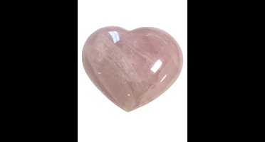 Roze kwarts edelsteen hart 300-400 gram