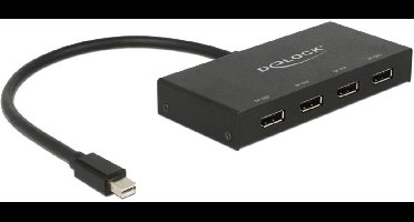DisplayPort 1.2 Splitter 1 x Mini DisplayPort in> 4 x DisplayPort uit 4K