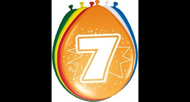 24x stuks Ballonnen versiering 7 jaar