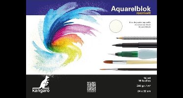 Kangaro Aquarelblok - 2x - 16 vel - 300 gram - 32 x 24 cm - Aquarel papier