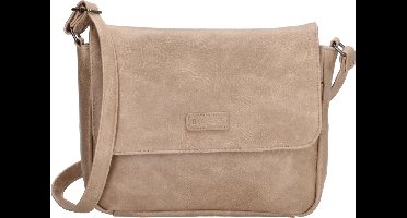 Beagles Dunas Crossbody Schoudertas met Overslag - Dames Tas - Donkertaupe