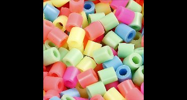 Strijkkralen, afm 5x5 mm, pastelkleuren, medium, 5000 assorti