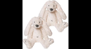 2x stuks happy Horse knuffel konijn Richie wit 28 cm - Konijnen knuffels