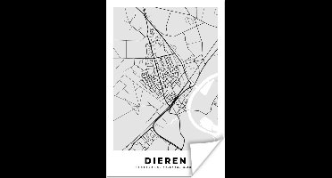 Poster Dieren - Kaart - Plattegrond - Stadskaart - 20x30 cm