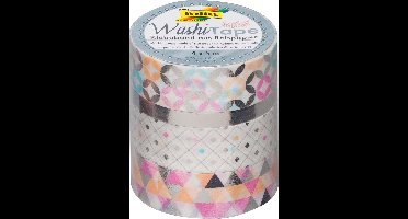FOLIA WASHI TAPE ZILVER 4X
