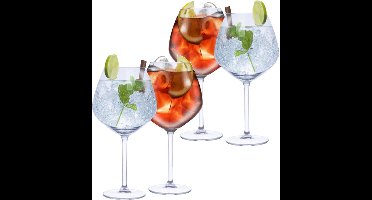 Gin Tonic cocktailglazen - 12x stuks - 730 ml - voor Aperol Spritz - glazen - glas