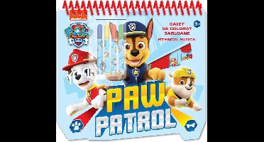 Paw Patrol Kleurblok met Stiften + Stickers + Sjabloon
