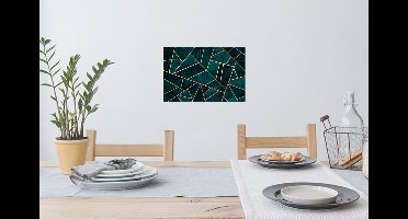 Muurstickers - Sticker Folie - Stenen - Goud - Luxe - Patronen - Abstract - 30x20 cm - Plakfolie - Muurstickers Kinderkamer - Zelfklevend Behang - Zelfklevend behangpapier - Stickerfolie