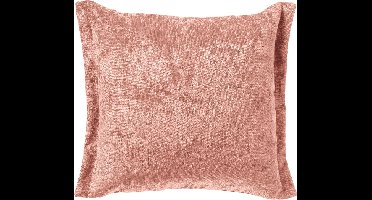 Dutch Decor LEWIS - Kussenhoes 45x45 cm - fluweel - met sierrand - Muted Clay - roze - met rits - zonder binnenkussen