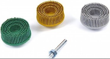 HBM 3 Delige 50 mm Bristle Disc Set met 6.3 mm Stiftopname