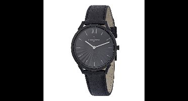 Pierre Cardin Pigalle plissée CPI.2006 Horloge - Leer - Zwart - Ø 40 mm