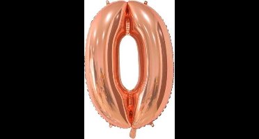 Wefiesta Cijferballon 0 Folie 66 Cm Roségoud
