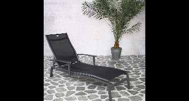 Ligbed Torino - Tuinligbed - Lounger - Ligbed - Tuinmeubel ligbed - met wielen 212x76x50/87cm