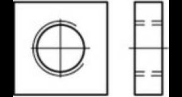 TOOLCRAFT 109031 Vierkantmoeren M5 DIN 562 Staal 100 stuk(s)