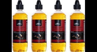 Bio citronella lampenolie - 4x - 750 ml - citrusgeur - fakkelolie voor tuinlampen en tuinfakkels