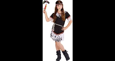 "Zwart indianen kostuum voor meisjes  - Kinderkostuums - 104/110"