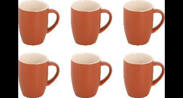 Palmer - Colors - Beker - Mok - 6 stuks - 18 cl - Mat - Bruin - Porselein - Koffiekopjes